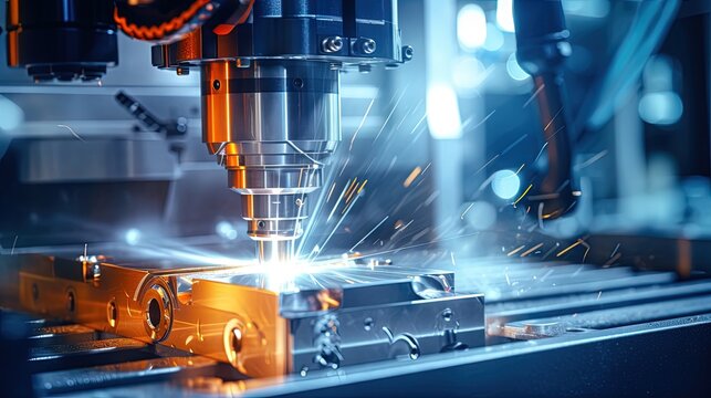 5-axis CNC VMC machine in a secure facility